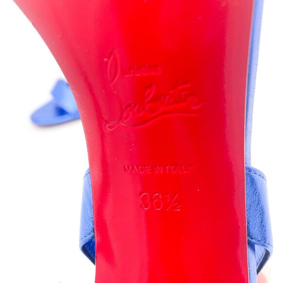 CHRISTIAN LOUBOUTIN O Marylin Metallic Leather Sandals EU 36.5 - Picture 10 of 10